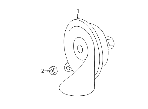 Mercedes-Benz 463-542-04-20 Horn