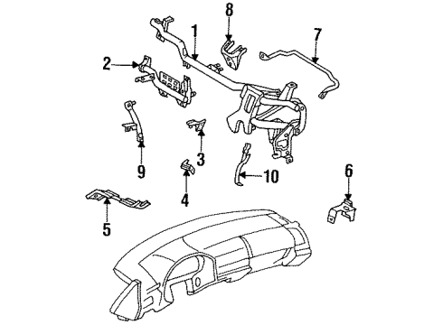 Mercedes-Benz 140-628-08-14 Center Support Bracket