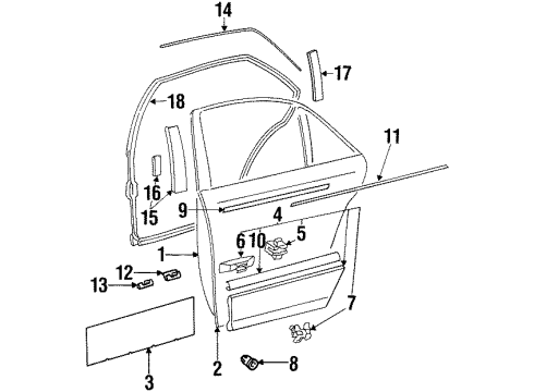 Mercedes-Benz 006-988-89-78 Upper Molding Clip