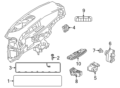 Mercedes-Benz 222-900-72-17-9E93 Control Switch Assembly