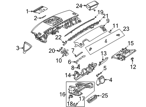 Mercedes-Benz 223-682-40-04 Cover Molding Pad