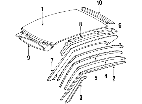 Mercedes-Benz 124-650-09-01 Windshield Header