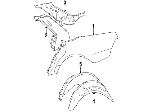 Mercedes-Benz 123-637-01-09 Outer Panel