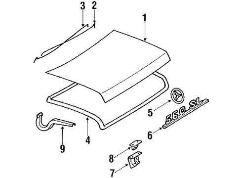 Mercedes-Benz 107-758-00-98 Weatherstrip