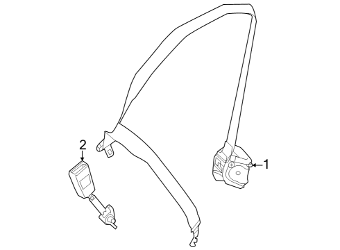 Mercedes-Benz 232-860-25-01-9C94 Lap & Shoulder Belt