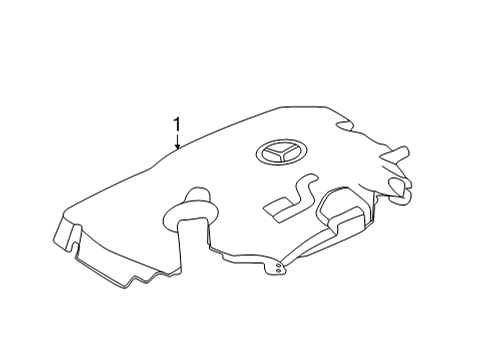 Mercedes-Benz 642-091-03-50-64 Engine Cover Insulator