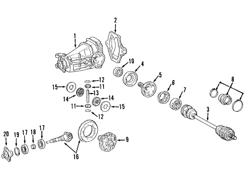 Mercedes-Benz 210-350-44-39 Ring & Pinion Gear