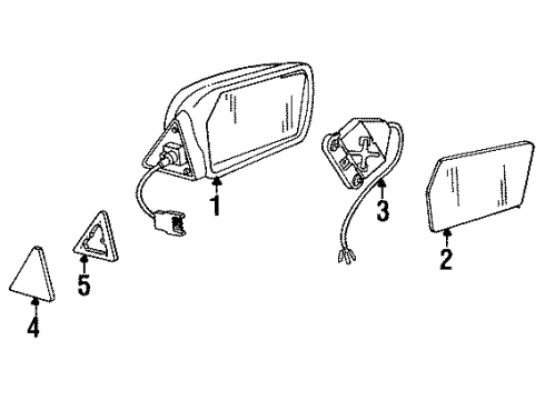 Mercedes-Benz 123-810-52-16 Mirror