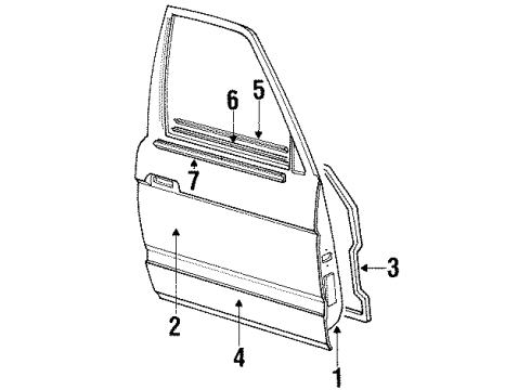 Mercedes-Benz 124-720-07-24 Belt Weatherstrip Seal