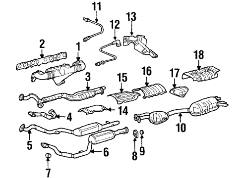 Mercedes-Benz 129-490-68-19-64 Catalytic Converter