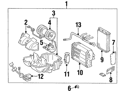 Mercedes-Benz 124-830-80-60 A/C & Heater Assembly