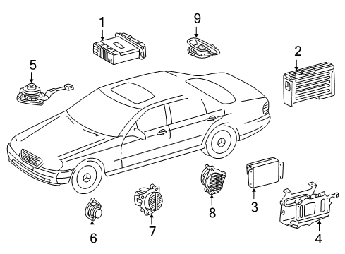 Mercedes-Benz 203-820-07-14 CD Changer Bracket