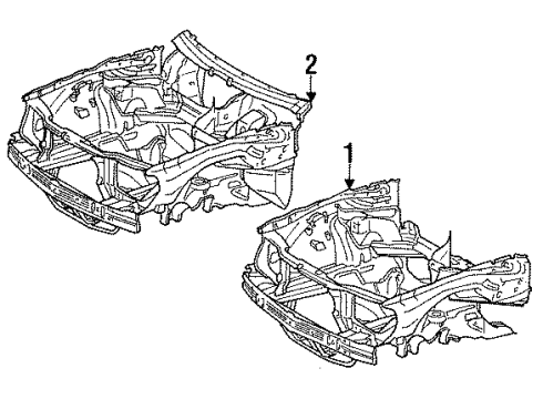 Mercedes-Benz 124-620-74-05 Front Inner Structure