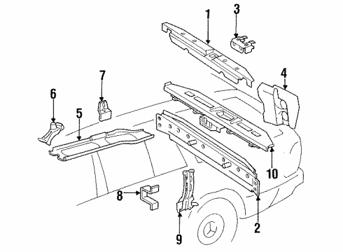 Mercedes-Benz 124-640-01-16 Striker Reinforcement