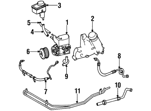 Mercedes-Benz 129-466-09-81 Power Steering Pressure Hose