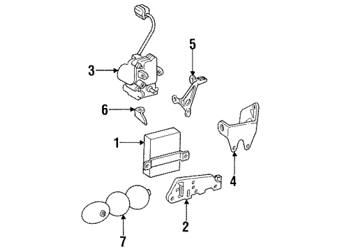 Mercedes-Benz 126-545-58-40 Control Module Bracket