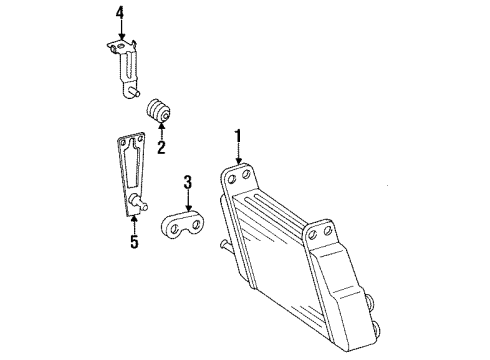 Mercedes-Benz 126-504-06-12 Oil Cooler Lower Insulator