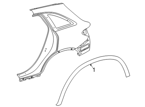 Mercedes-Benz 253-890-08-00 Mud Guard