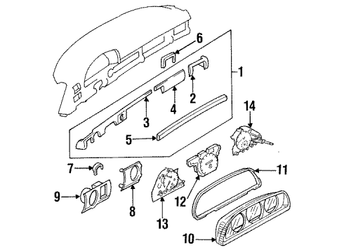 Mercedes-Benz 126-680-85-71 Center Molding