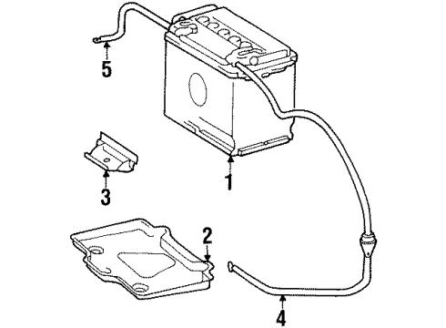 Mercedes-Benz 201-626-04-45 Battery Tray