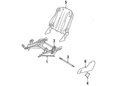 Mercedes-Benz 124-910-83-34 Seat Back Frame