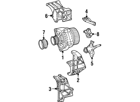 Mercedes-Benz 119-155-09-35 Alternator Mount Bracket