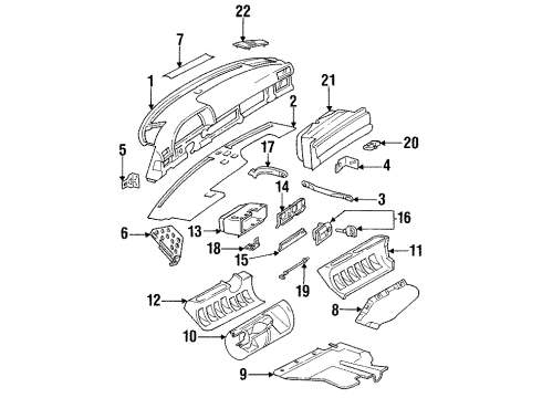 Mercedes-Benz 126-680-69-87-7095 Instrument Panel