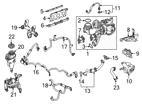 Mercedes-Benz 002-990-42-22 Oil Feed Tube Front Bolt