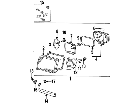 Mercedes-Benz 124-820-89-59 Combination Lamp Assembly