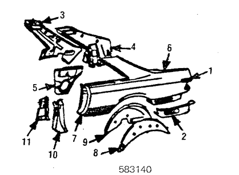 Mercedes-Benz 126-637-10-24 Lock Pillar