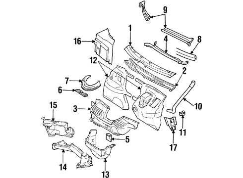 Mercedes-Benz 124-626-30-76 Partition Panel