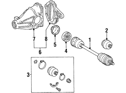 Mercedes-Benz 129-350-80-03-80 Differential Assembly