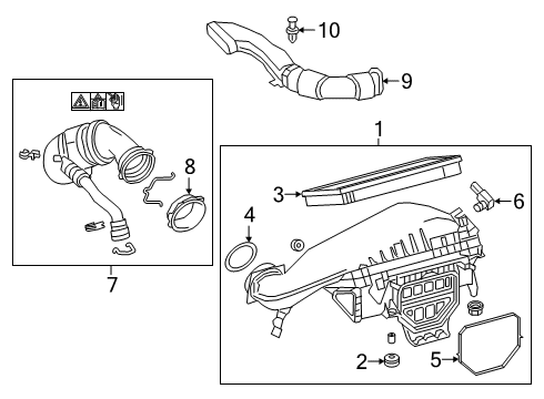 Mercedes-Benz 139-094-32-00 Air Cleaner Assembly Insulator