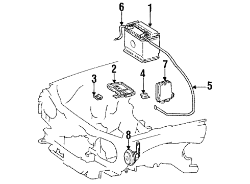 Mercedes-Benz 123-540-25-30 Positive Cable