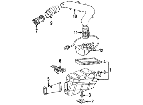 Mercedes-Benz 104-094-08-41 Air Cleaner Assembly Mount Bracket