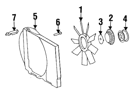 Mercedes-Benz 606-200-00-23 Fan Blade