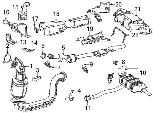 Mercedes-Benz 247-492-14-00 Converter & Pipe Mount Bracket