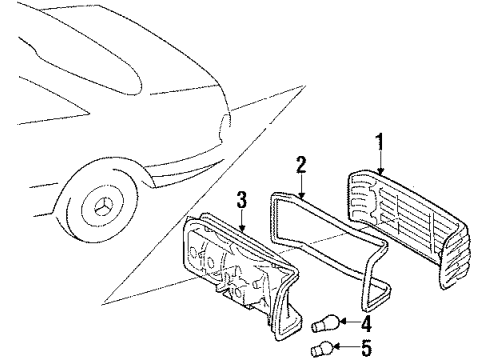 Mercedes-Benz 001-820-42-56-6101 High Mount Lamp