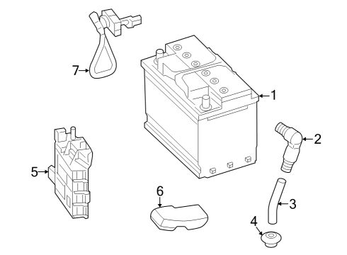 Mercedes-Benz 232-540-34-16 Negative Cable