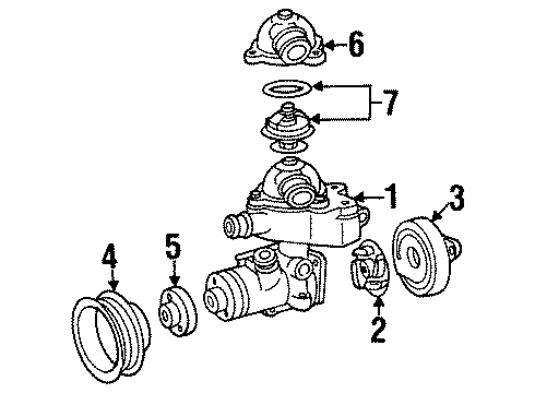 Mercedes-Benz 104-200-32-01-80 Water Pump