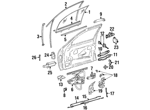 Mercedes-Benz 126-725-02-34 Regulator Slide