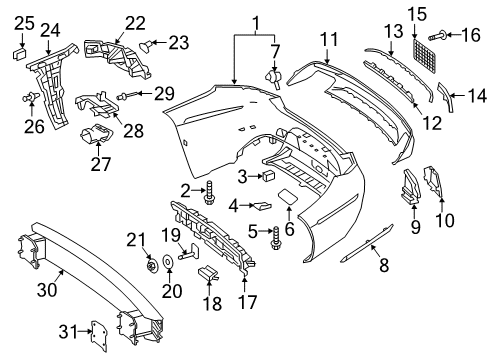 Mercedes-Benz 222-885-18-21 Rear Trim