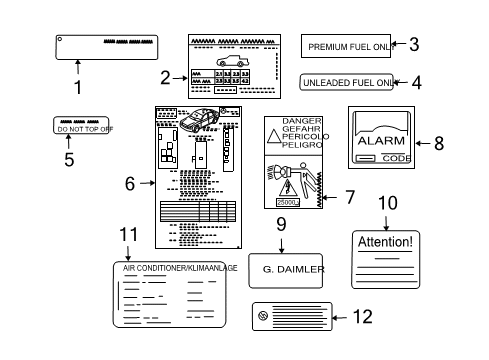 Mercedes-Benz 209-584-20-17 Emission Label