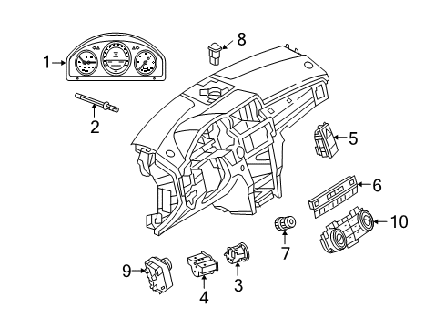 Mercedes-Benz 204-900-45-07 Instrument Cluster