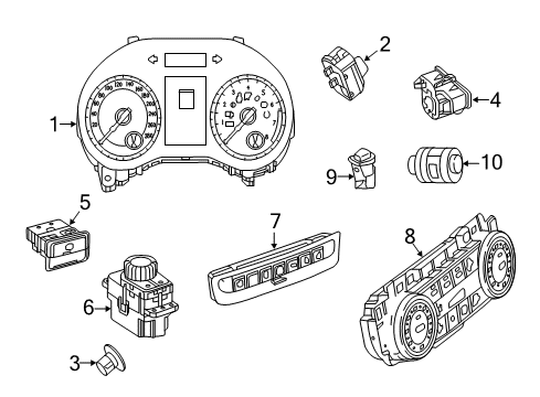 Mercedes-Benz 176-905-67-00-64-2A17 Control Switch Assembly