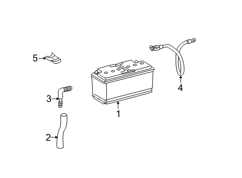 Mercedes-Benz 203-540-04-33 Positive Cable