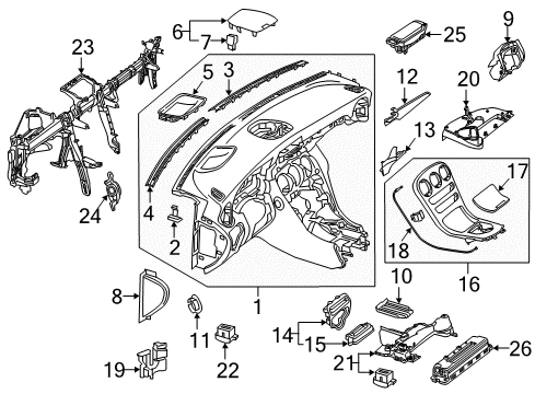 Mercedes-Benz 002-991-13-70 Instrument Panel Clip