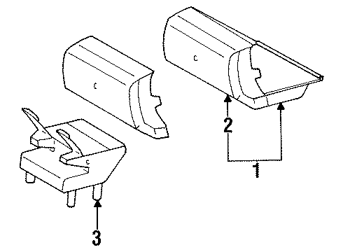 Mercedes-Benz 201-820-02-82-7007 High Mount Lamp Bracket