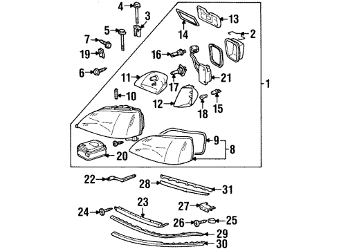 Mercedes-Benz 140-820-27-14 Molding Bracket