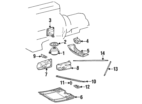 Mercedes-Benz 129-242-06-01 Rear Support